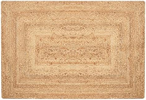 Ekakshx Hand Woven Jute Braided Rug 24x36 Inches