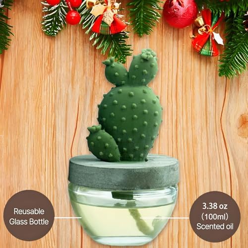 Pretty Valley Home Reed Diffuser Set - White Flower Gypsum Cactus Fragrance 338 fl oz