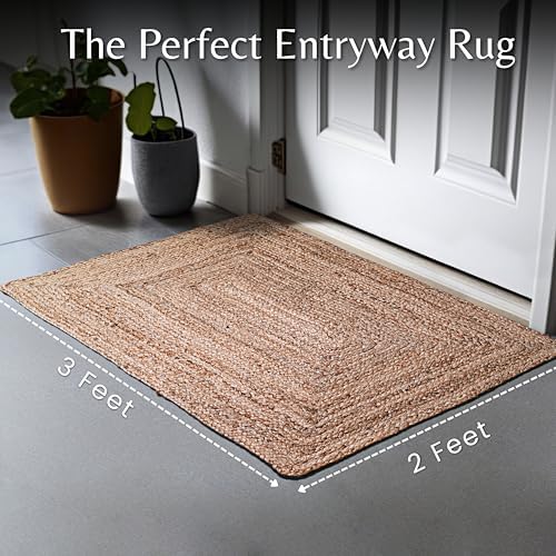Ramanta Home Hand Woven Jute Braided Rug 24x36 Inch