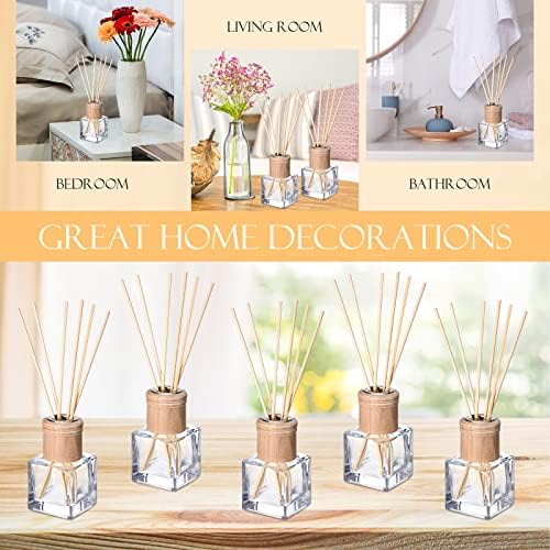 Roshtia 50 Set Reed Diffuser Bottles with Wooden Caps