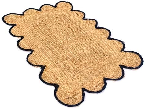 WOODLERY Farmhouse Jute Area Rug Doormat