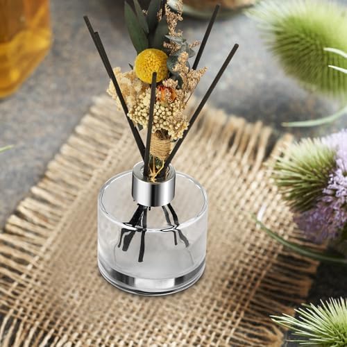 Rtteri 2 Pcs Refillable Diffuser Bottles with Reeds and Ceramic Tray