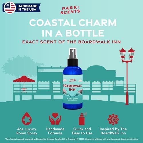 Boardwalk Inn Inspired Luxury Fragrance Room Spray Bergamot Thyme Chrysanthemum Jasmine White Tea 4oz