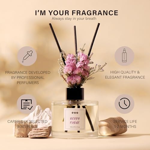 Flower Reed Diffuser Set with Essential Oils and Dried Flowers