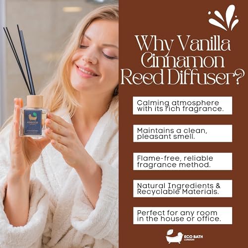 Eco Bath London Reed Diffuser Set - Vanilla Cinnamon