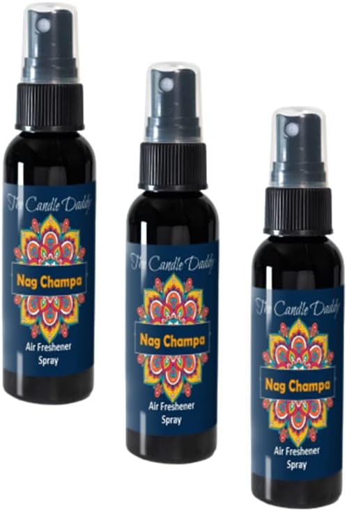 3 Pack Nag Champa Spray Room Car Air Freshener