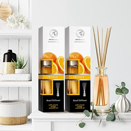 Orange Reed Diffuser - 2x34 Fl Oz - Fresh Room Fragrance