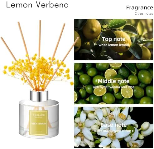 Dexiang 338 Oz Eucalyptus Lemon Verbena Reed Diffuser Set