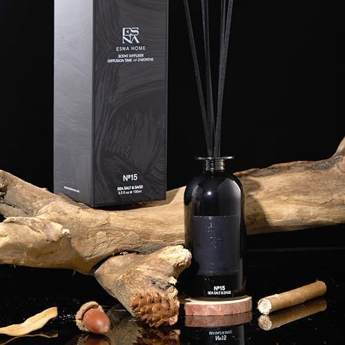 ESNA HOME Premium Reed Diffuser Set Sea Salt Sage