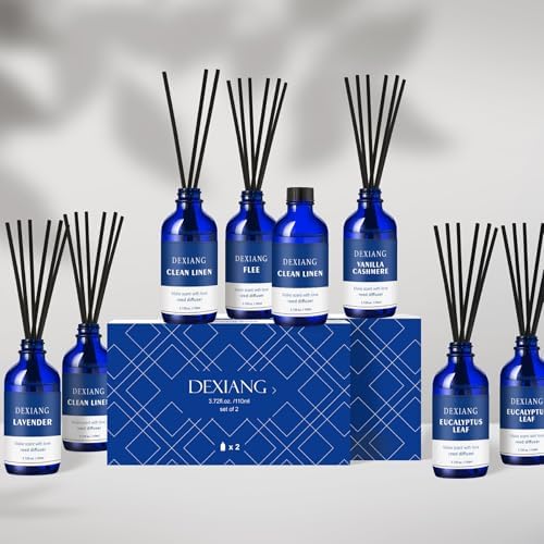 3-Pack Reed Diffuser Set with Elegant Blue Bottles