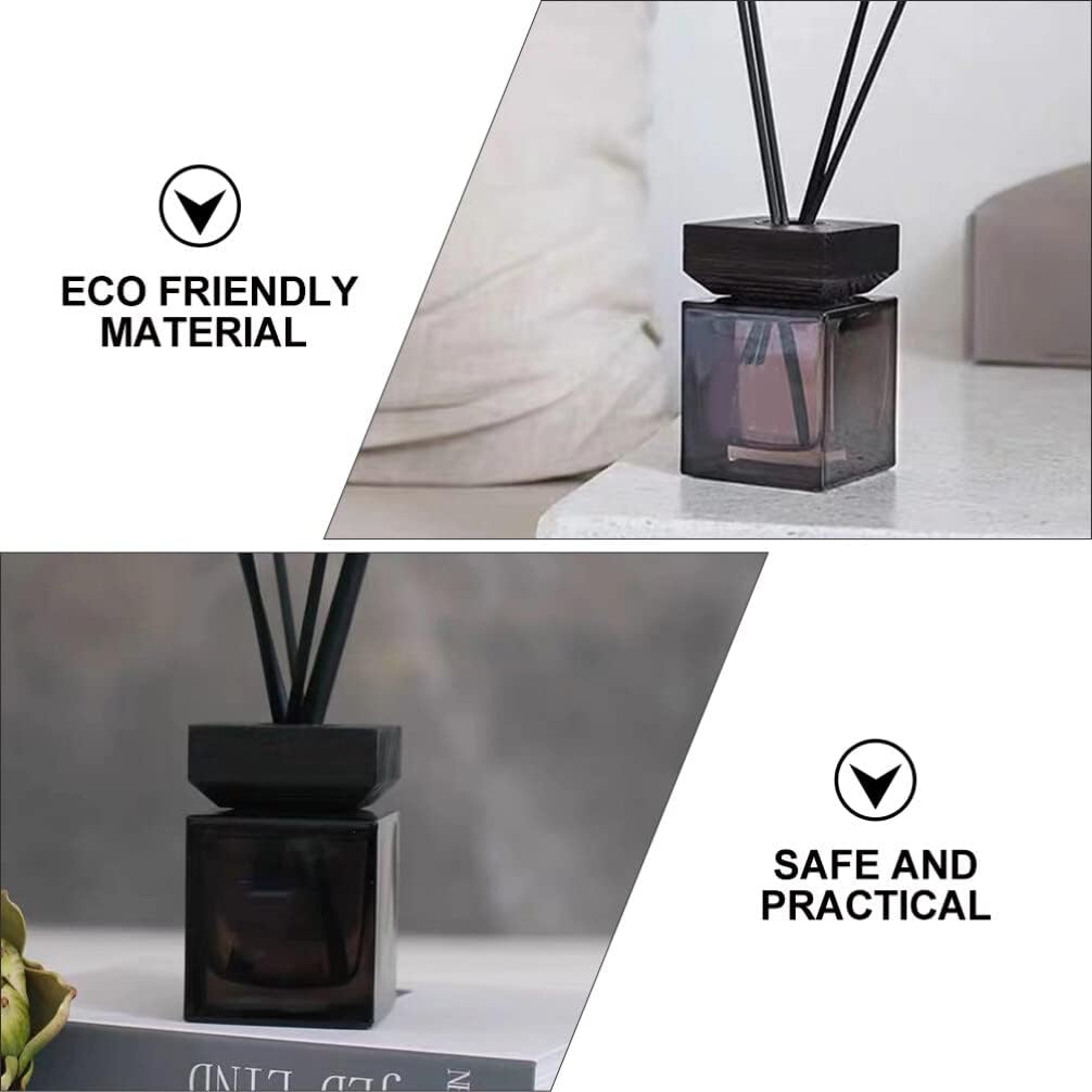 Lurrose Rattan Aromatherapy Diffuser Set with Wooden Lid