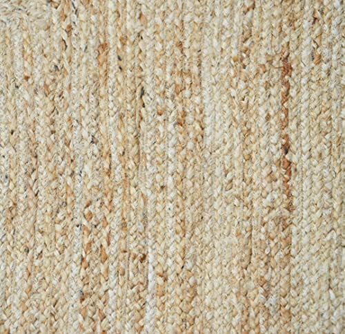 Scallop Pattern Jute Bohemian Area Rug 2x3 Light Pink