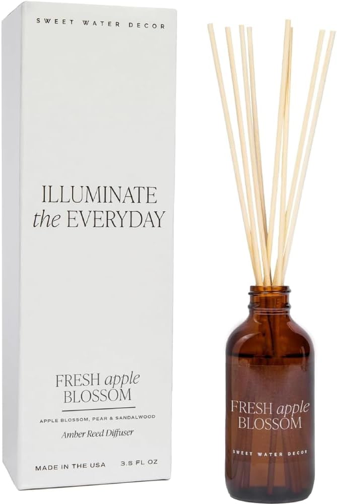 Sweet Water Decor Fresh Apple Blossom Reed Diffuser Set