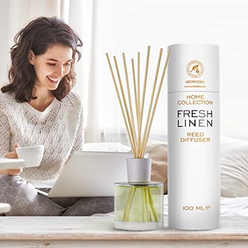 AROMATIKA Fresh Linen Reed Diffuser 34 Fl Oz