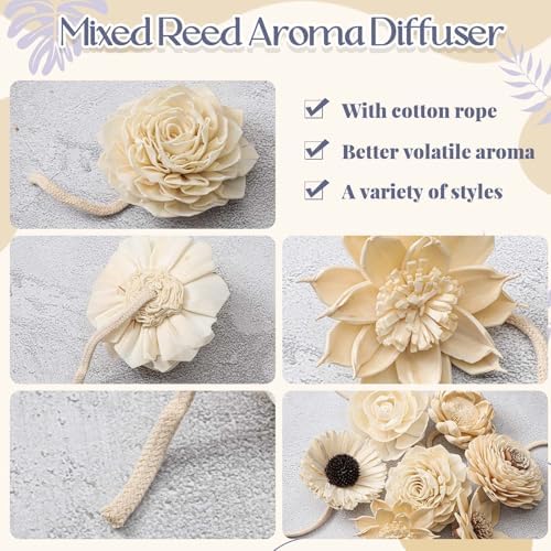 Waydress 15 Piece Sola Flower Diffuser Set