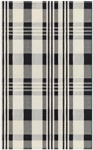 3x5 Buffalo Plaid Rug Cotton Woven Checkered Doormat