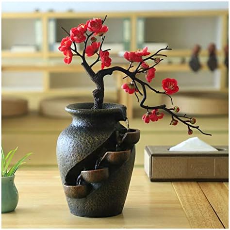 YKHB Tabletop Fountain Resin Indoor Landscape Decor