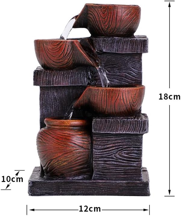 Youugior Rockery Stream Tabletop Fountain with Automatic Pump and Switch