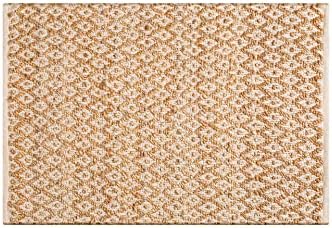 Ramanta Home Jute Cotton Rug 2x3 Feet Diamond Design