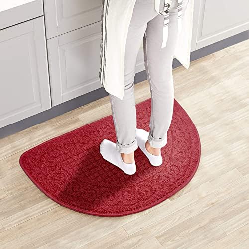Olpchee Half Round Non-Slip Doormat Floor Rug Mat