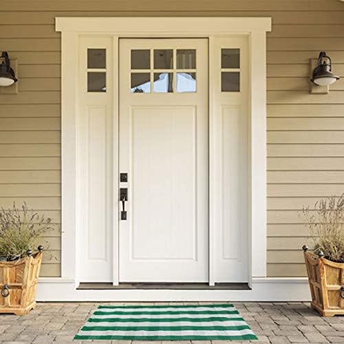 Uxcell Buffalo Check Rug 35x24 Green White