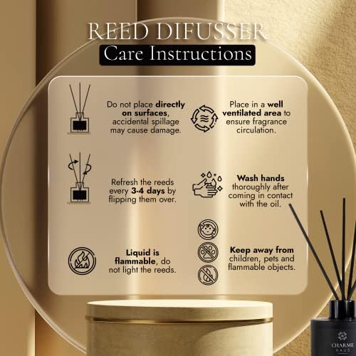 CHARME HAUS Reed Diffuser Set with 5 Sticks