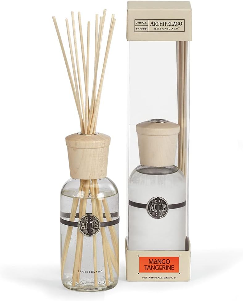 Archipelago Botanicals Mango Tangerine Reed Diffuser Set