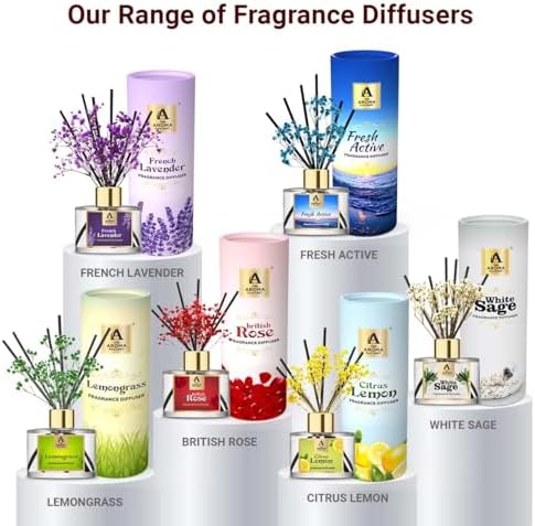 White Sage Reed Diffuser Set with Essential Oil and Preserved Flowers