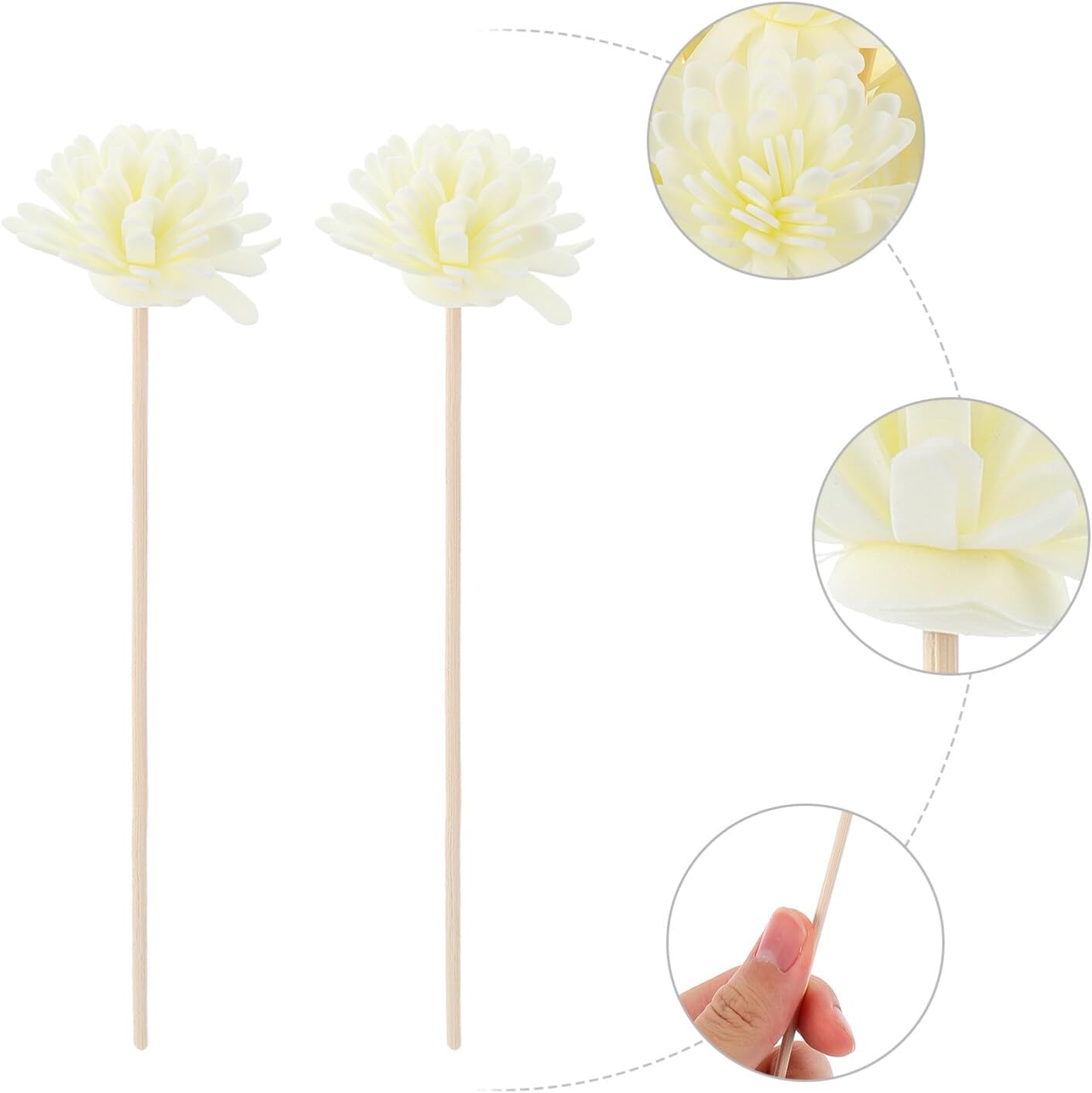 Lurrose 30pcs Flower Reed Diffuser Sticks Set