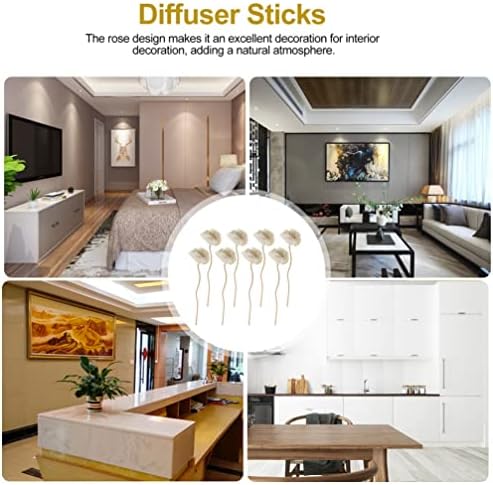 Flower Reed Diffuser Set 9Pcs Aroma Sticks Fireless