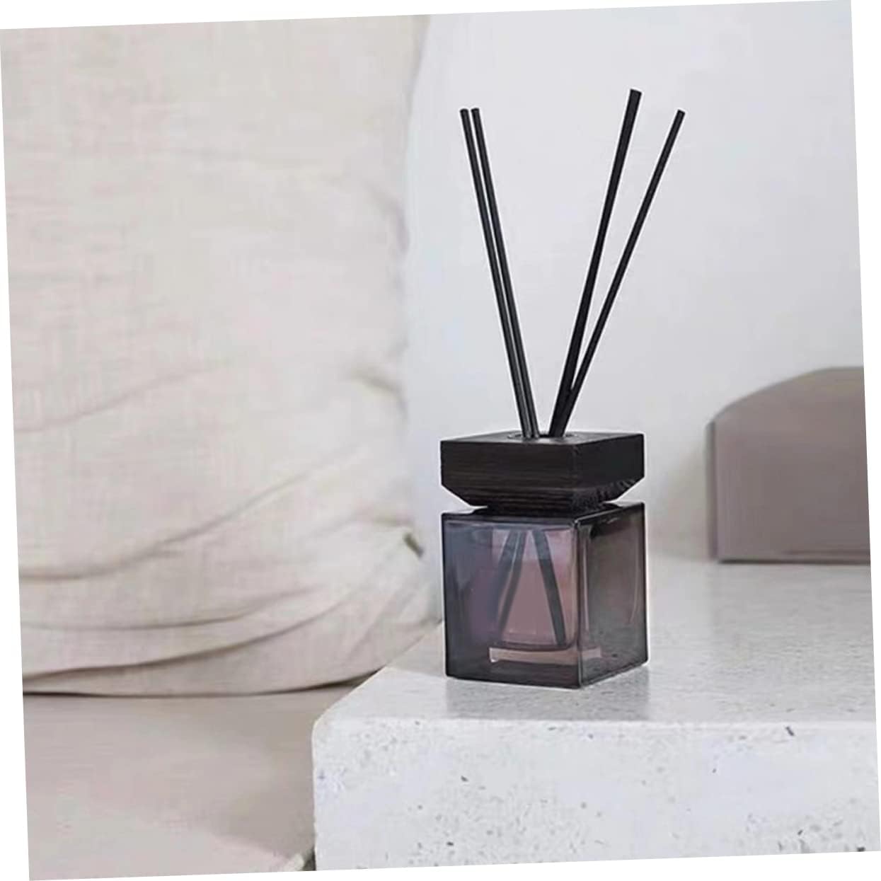 Elegant White Square Glass Diffuser Bottle for Essential Oils