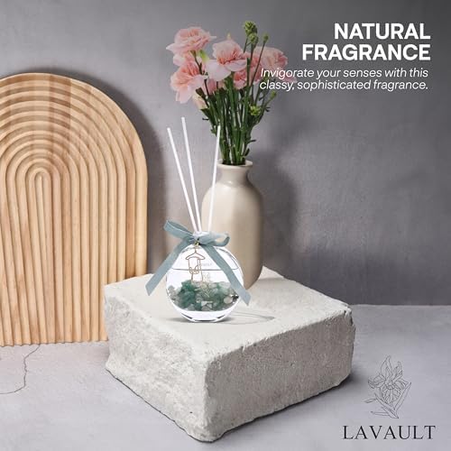 Ocean Aroma Reed Diffuser Set with Green Stones