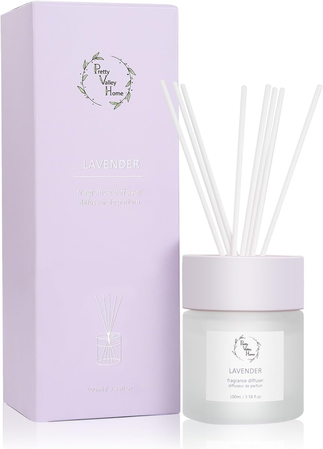 Pretty Valley Home Reed Diffuser Set Lavender 100Ml Gift Box