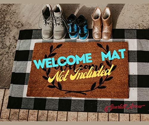 Black and White Plaid Buffalo Rug 28x43 Inches Indoor Outdoor