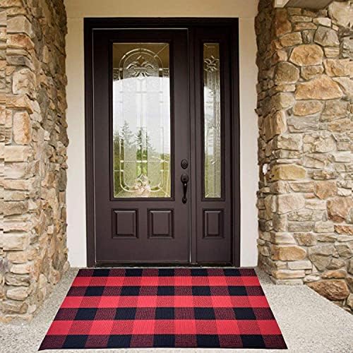 Winwinplus Buffalo Plaid Check Rug 275 X 43 Inch