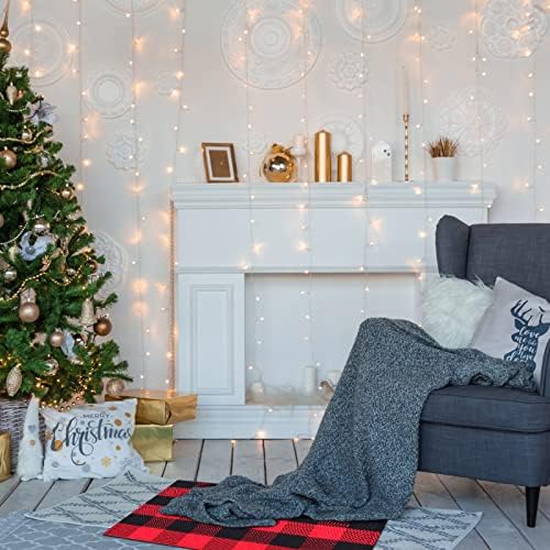 Mudder Buffalo Plaid Rug 354 x 236 Inches Black Red Check Doormat