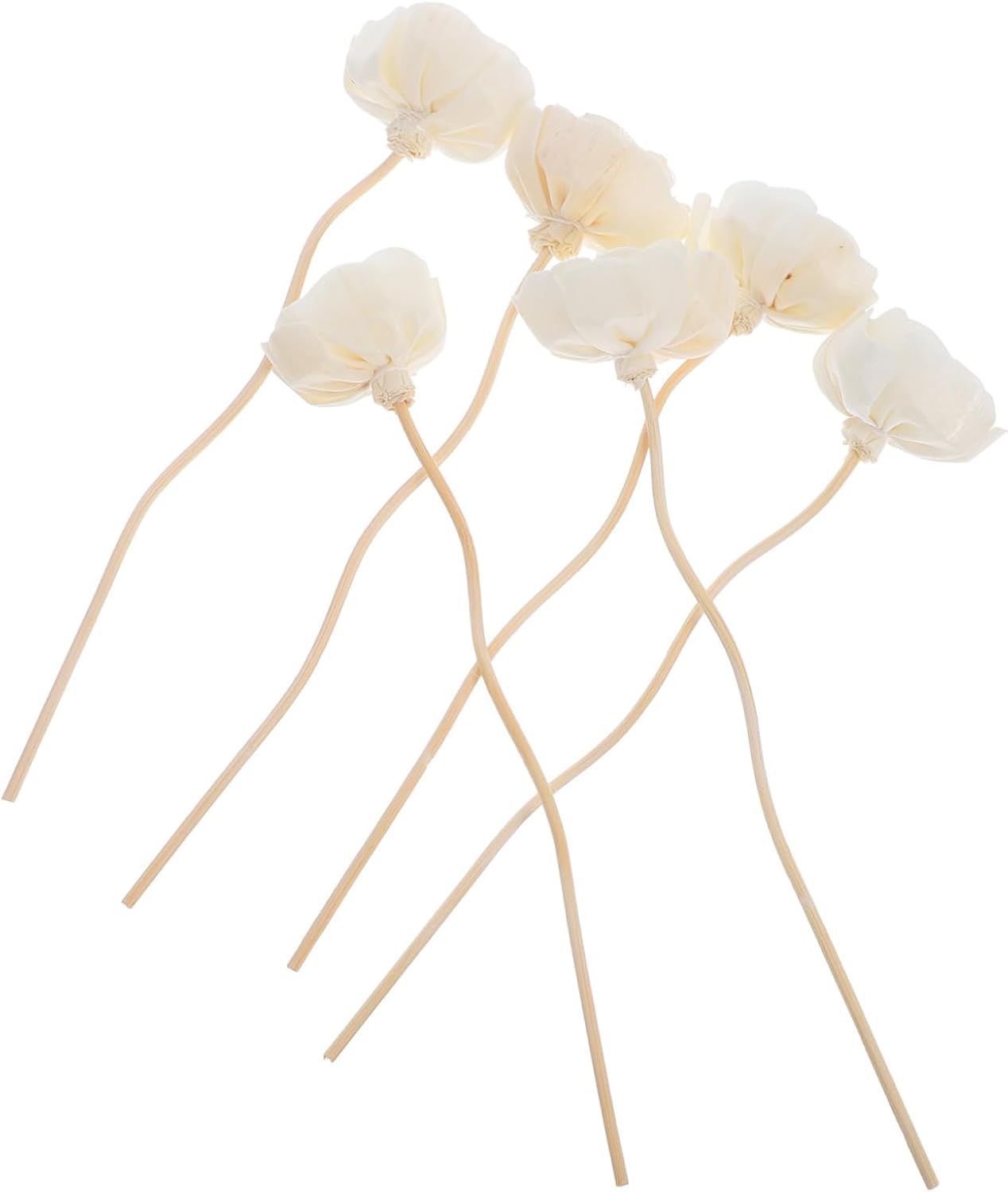 FOMIYES 6pcs Reed Diffuser Sticks Flower Heads Essential Oil Refills for Home Aromatherapy Decorative Diffuser Set