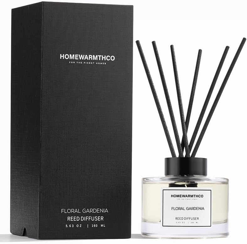 Floral Gardenia Reed Diffuser Set - Luxurious Fragrance for Home Office Bathroom