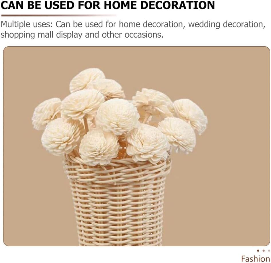 HOMSFOU Reed Diffuser Sticks 6pcs Rose Rattan Aroma Volatile Refill Sticks for Home Office Car