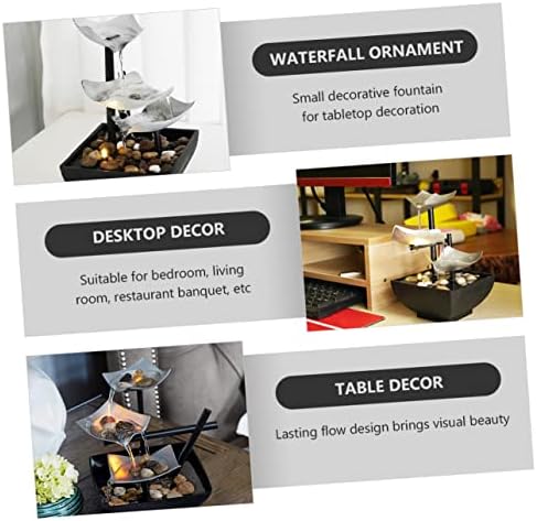 Zerodeko Tabletop Running Water Fountain Office Decor