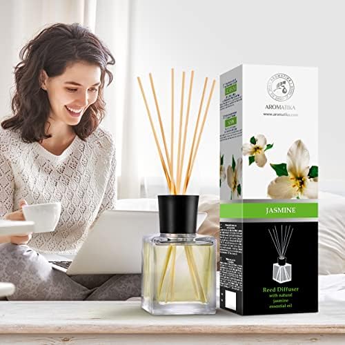 Jasmine Reed Diffuser with Natural Essential Oil 17 Fl Oz