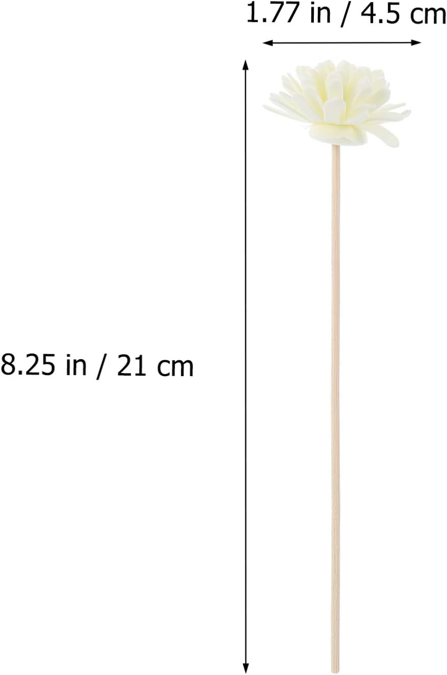 Milisten 30pcs Reed Diffuser Sticks with Flower for Natural Aroma