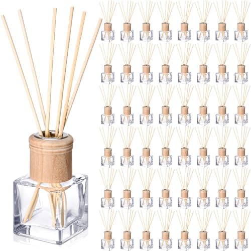 Roshtia 50 Set Reed Diffuser Bottles with Wooden Caps