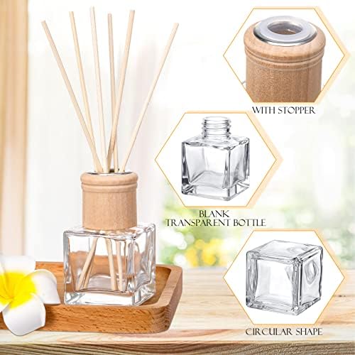 Roshtia 50 Set Reed Diffuser Bottles with Wooden Caps