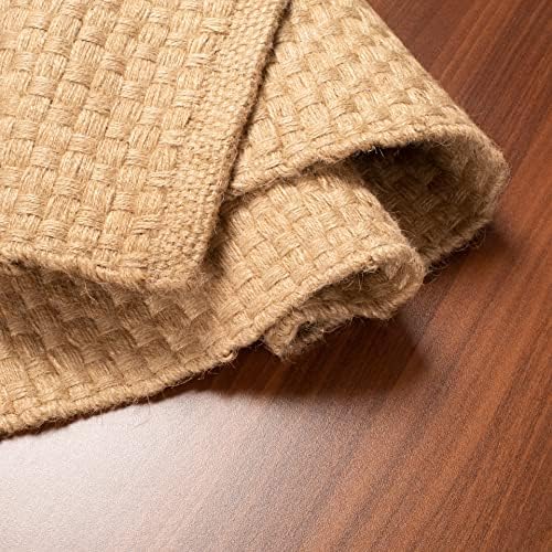 Lightnpro Hand Woven Jute Braided Rug 2x3 Feet Natural Color Reversible