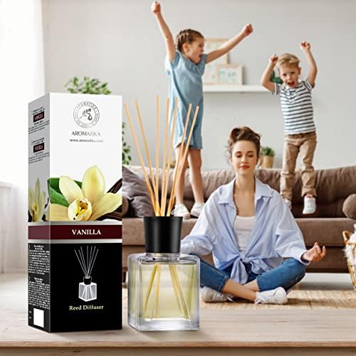 Vanilla Essential Oil Reed Diffuser Set 17 Fl Oz