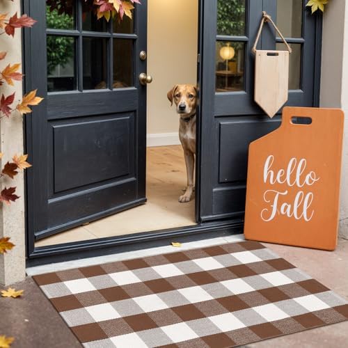 Collive Buffalo Plaid Checkered Outdoor Rug 275x43 Inches