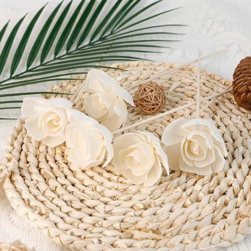 5PCS Rattan Diffuser Sticks with Artificial Flowers