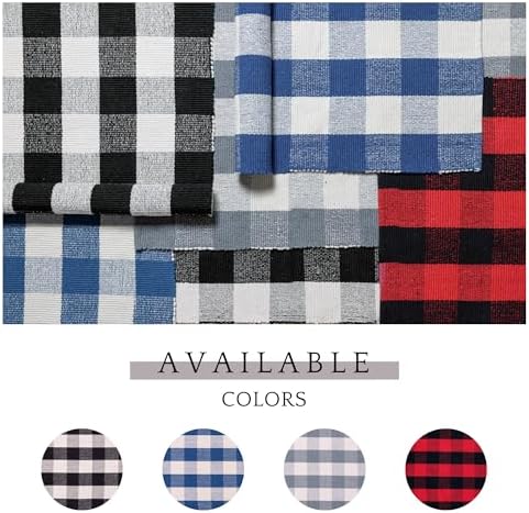 Rajrang Reversible Buffalo Plaid Rug Pack of 2
