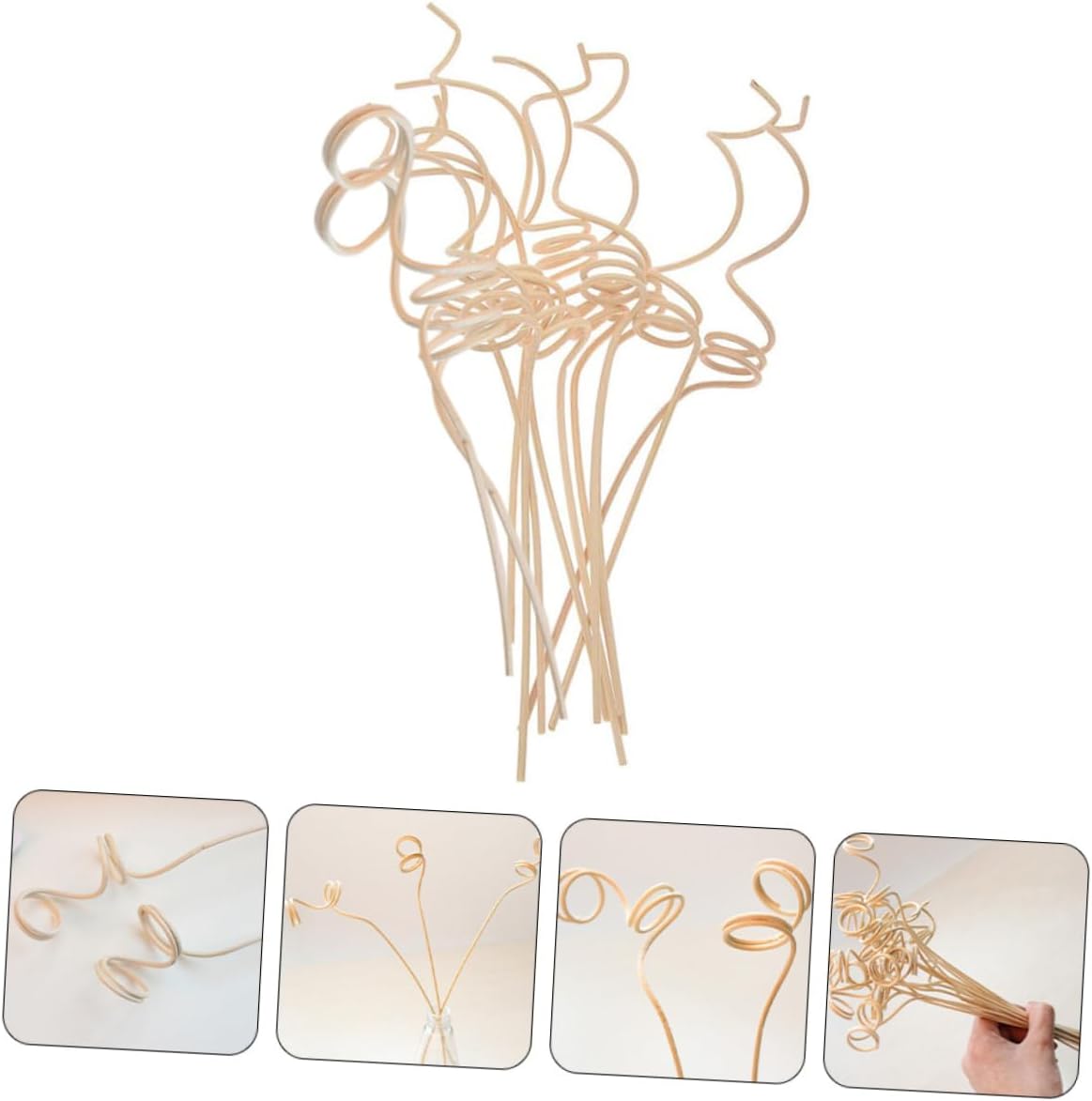 Wakauto 12-Piece Natural Aroma Diffuser Sticks Set for Home Fragrance and Bedroom Decoration